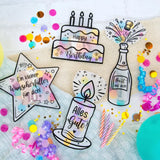 Schüttelkarte Geburtstag Set  bundle 20x – Geldgeschenk – Verpackung für Geld & Gutschein