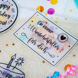 Schüttelkarte Geburtstag Set – Geldgeschenk – Verpackung für Geld & Gutschein