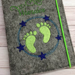 Stickdatei Mutterpass U-Heft Babyfüsse Doodle Set 473 - Sewando