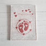 Stickdatei Mutterpass Herz Babyfüsse Doodle Set 513 - Sewando