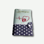 Stickdatei Baby Füße mit Herz und Herzlinie Set 478 - Sewando