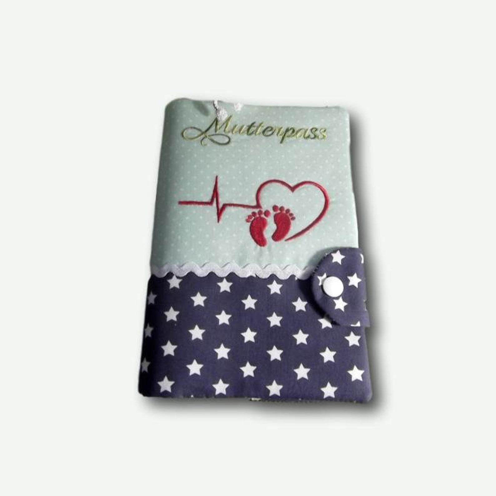Stickdatei Baby Füße mit Herz und Herzlinie Set 478 - Sewando
