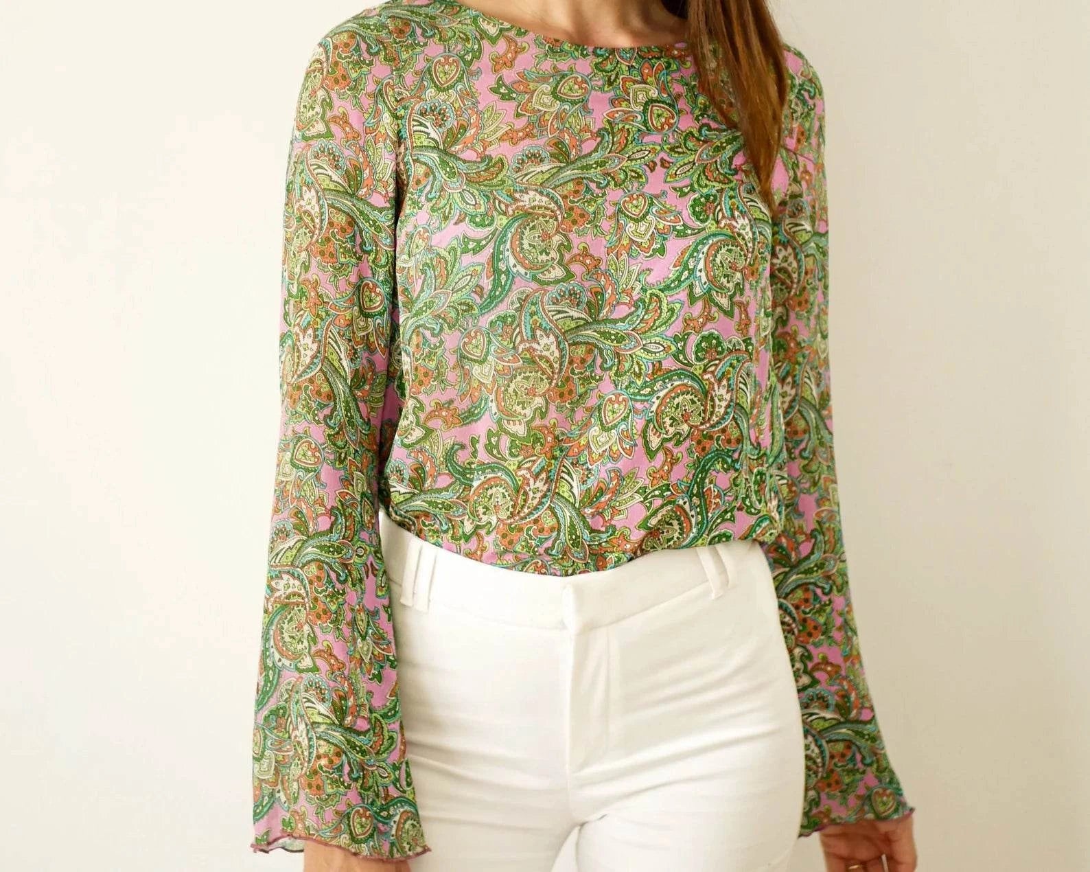 Rundhals Bluse Shirt mit verschiedenen Ärmeln CARLA, Gr. 32-50, PDF Schnittmuster - Sewando