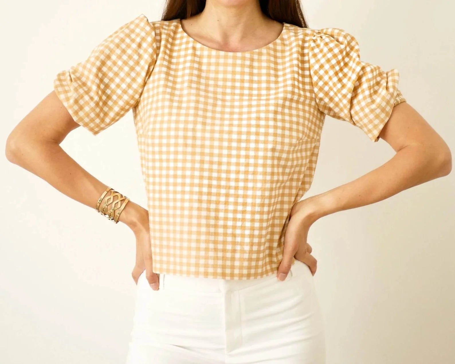 Rundhals Bluse Shirt mit verschiedenen Ärmeln CARLA, Gr. 32-50, PDF Schnittmuster - Sewando