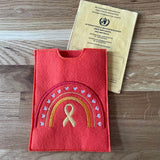 Stickdatei Brustkrebs Schleife Herz Regenbogen 611 - Sewando