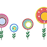 Stickdatei Blumen-Applikation in vier Größen, sticken, Applikation, Blume, Kreis - Sewando