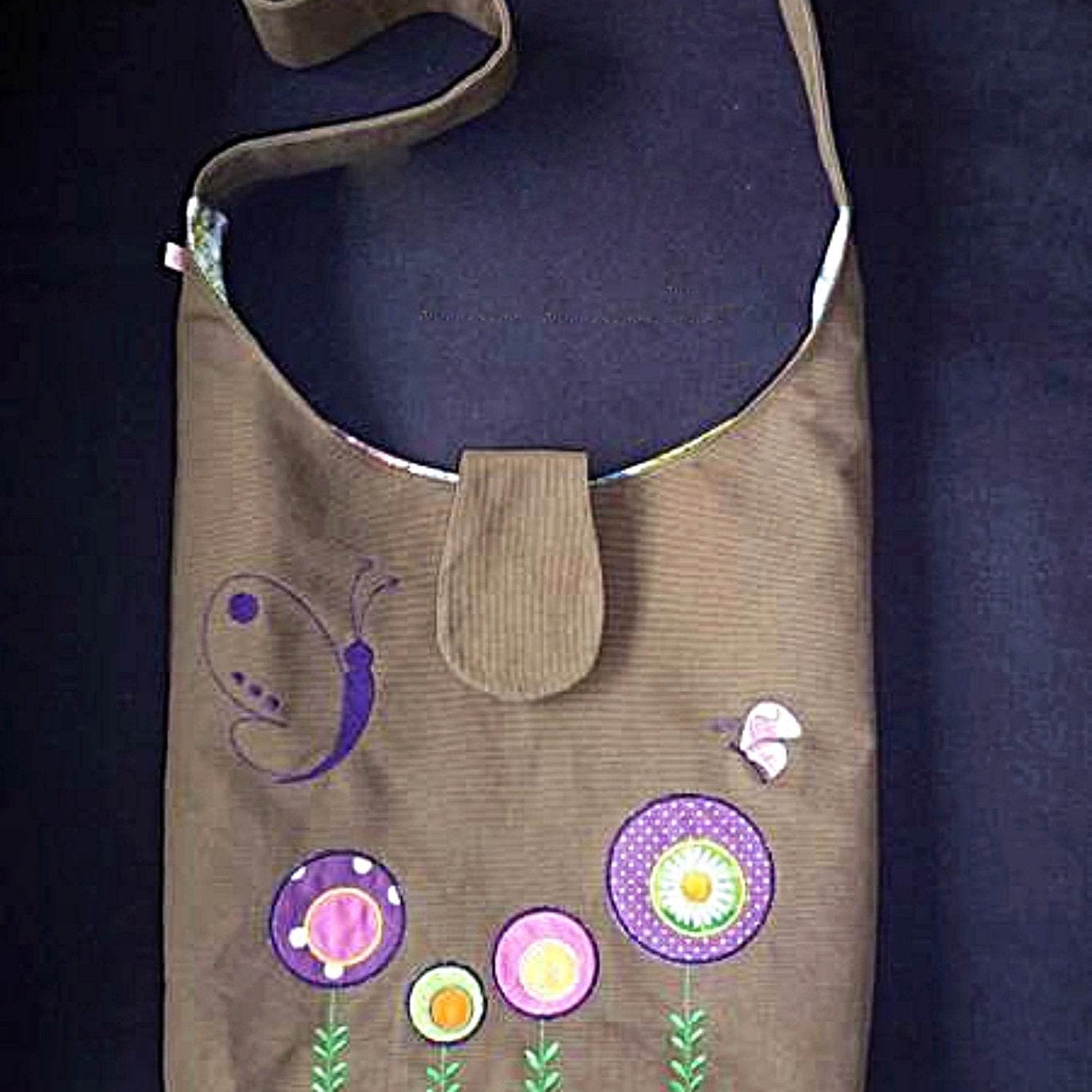 Stickdatei Blumen-Applikation in vier Größen, sticken, Applikation, Blume, Kreis - Sewando