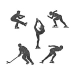 Stickdatei Eiskunst für den Rahmen 10 cm x 10 cm, Sport, Eiskunstlauf, Eisschnelllauf, Eishockey - Sewando