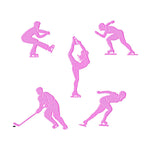 Stickdatei Eiskunst für den Rahmen 10 cm x 10 cm, Sport, Eiskunstlauf, Eisschnelllauf, Eishockey - Sewando