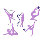 Stickdatei Gymnastik für den Rahmen 10 cm x 10 cm, turnen, Sport, Ball, Keule - Sewando
