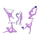 Stickdatei Gymnastik für den Rahmen 10 cm x 10 cm, turnen, Sport, Ball, Keule - Sewando
