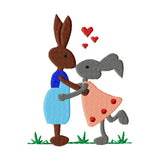 Stickdatei "Osterhasen“ Rahmen 10 cm x 10 cm, Ostern, Hase, Liebe