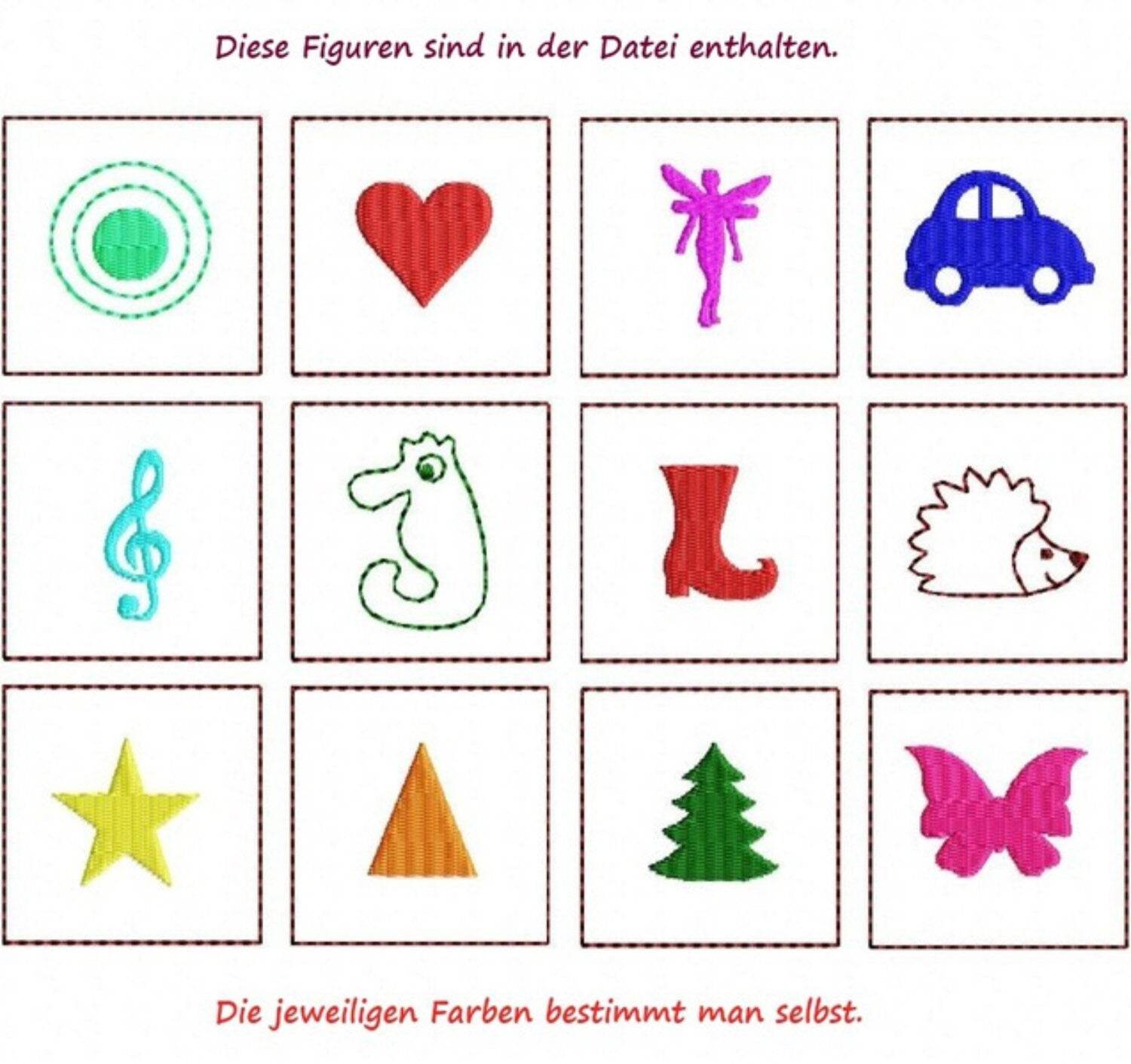 Stickdatei Spiel mit! für den Rahmen 13 cm x 18 cm, inkl. Nähanleitung Beutelchen - Sewando