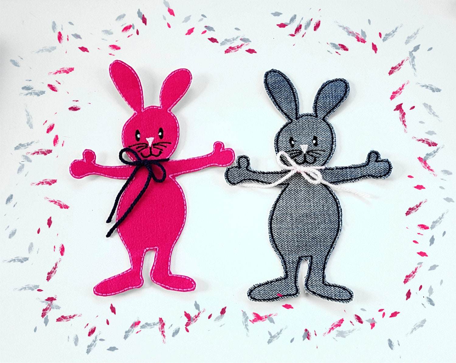 Stickdatei Hase Toni Applikation 13 cm x 18 cm - Sewando