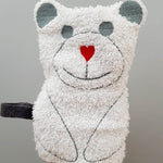 Stickdatei Waschlappen 4er Set 13 cm x 18 cm, Maus, Bär, Eule, Monster - Sewando