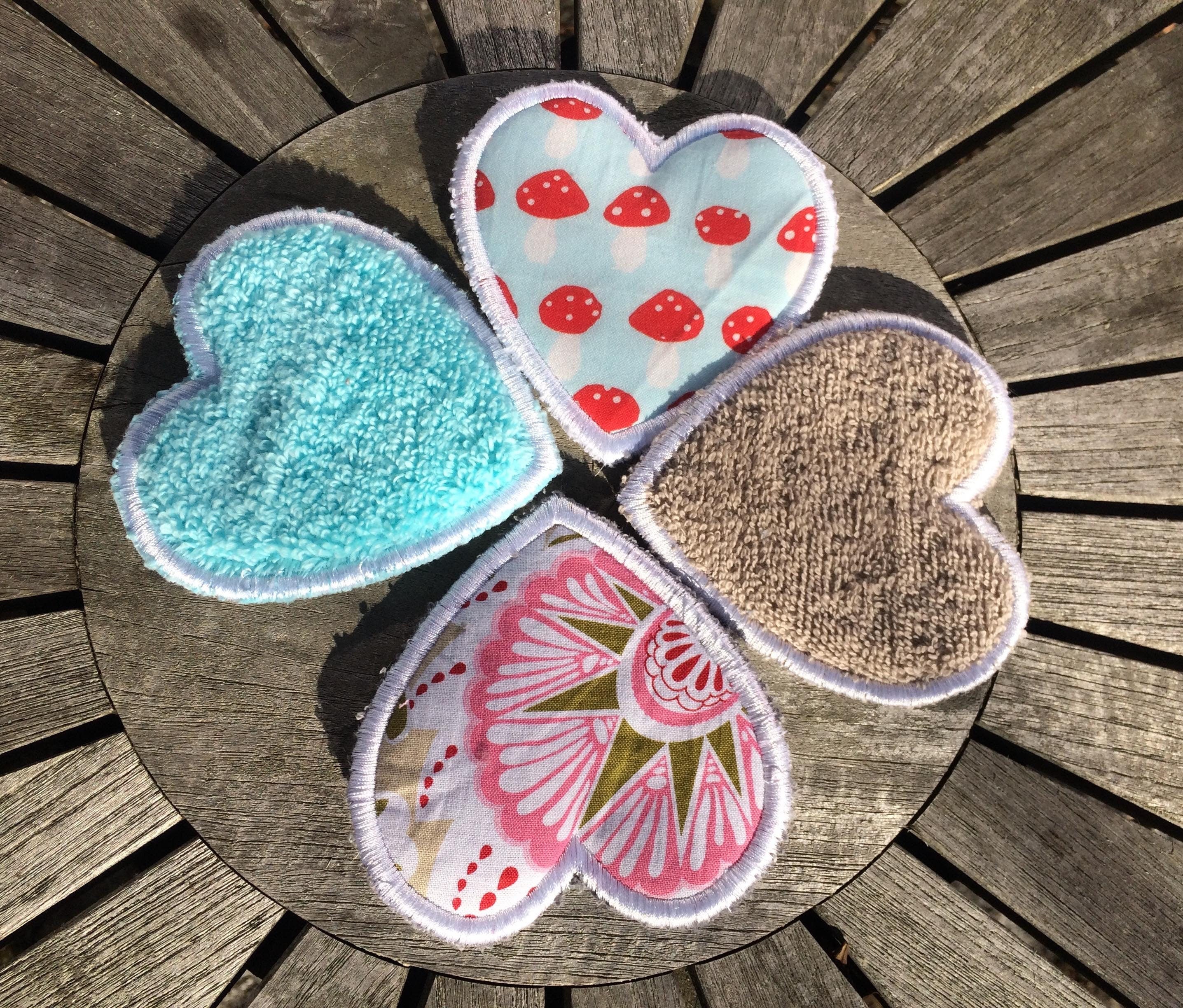 Abschminkpad Herz Stickdatei ITH 10x10 cm Waschpad Pad Liebe - Sewando