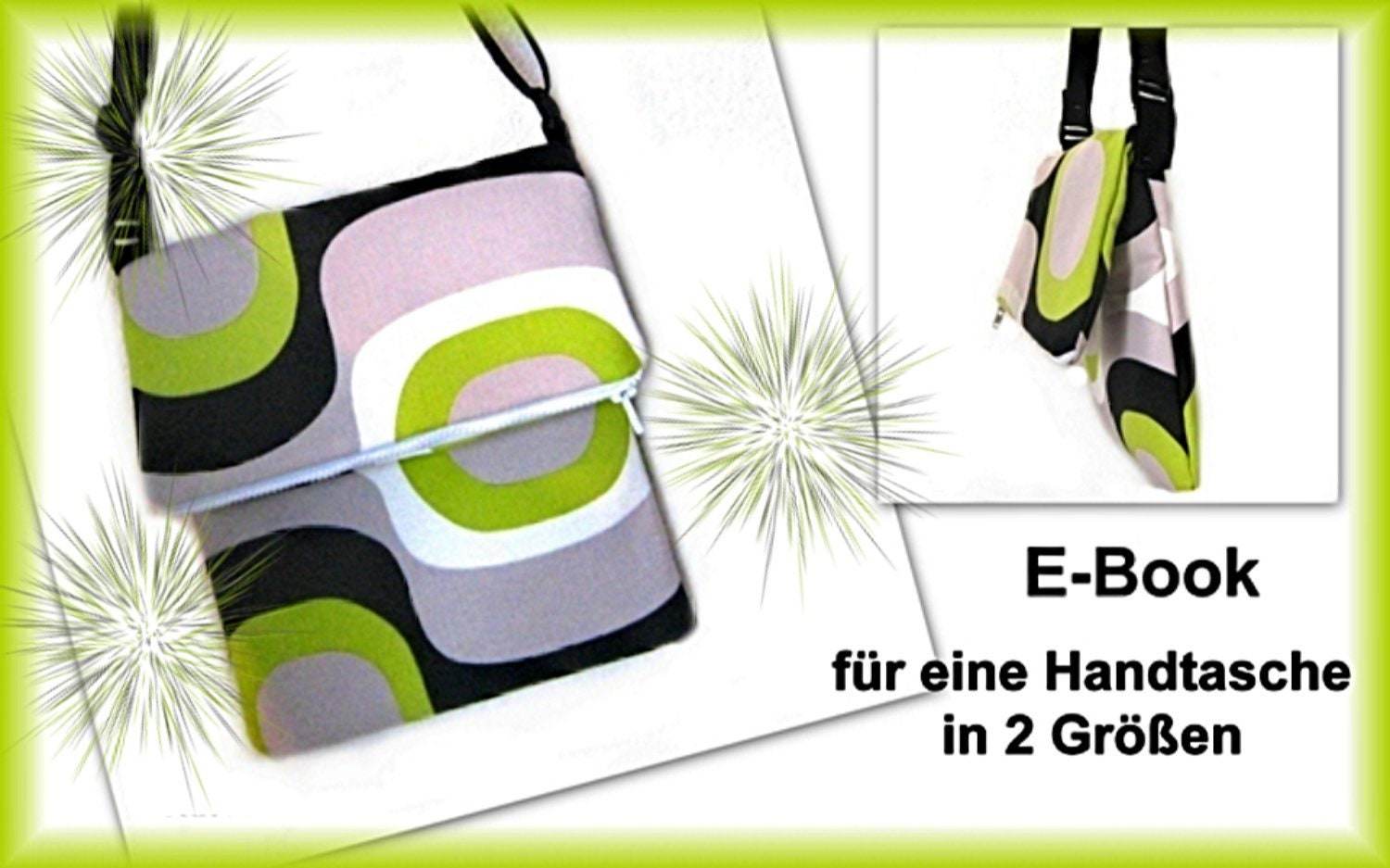 Schnittmuster Tasche zum Umklappen in zwei Größen, PDF, purse, cut - Sewando