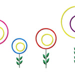 Stickdatei Blumen-Applikation in vier Größen, sticken, Applikation, Blume, Kreis - Sewando