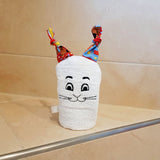 Stickdatei "Waschlappen Hase" Rahmen 13 cm x 18 cm, Reinigung, Hygiene