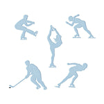 Stickdatei Eiskunst für den Rahmen 10 cm x 10 cm, Sport, Eiskunstlauf, Eisschnelllauf, Eishockey - Sewando