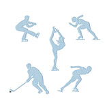 Stickdatei Eiskunst für den Rahmen 10 cm x 10 cm, Sport, Eiskunstlauf, Eisschnelllauf, Eishockey - Sewando