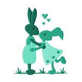 Stickdatei "Osterhasen“ Rahmen 10 cm x 10 cm, Ostern, Hase, Liebe