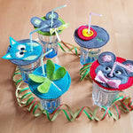 Stickdatei Aufsetzer Rahmen 10 cm x 10 cm, Glasaufsetzer, Party, Kinder, feiern - Sewando