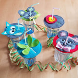 Stickdatei Aufsetzer Rahmen 10 cm x 10 cm, Glasaufsetzer, Party, Kinder, feiern - Sewando