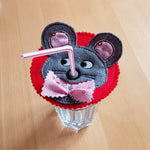Stickdatei Aufsetzer Rahmen 10 cm x 10 cm, Glasaufsetzer, Party, Kinder, feiern - Sewando