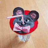 Stickdatei Aufsetzer Rahmen 10 cm x 10 cm, Glasaufsetzer, Party, Kinder, feiern - Sewando
