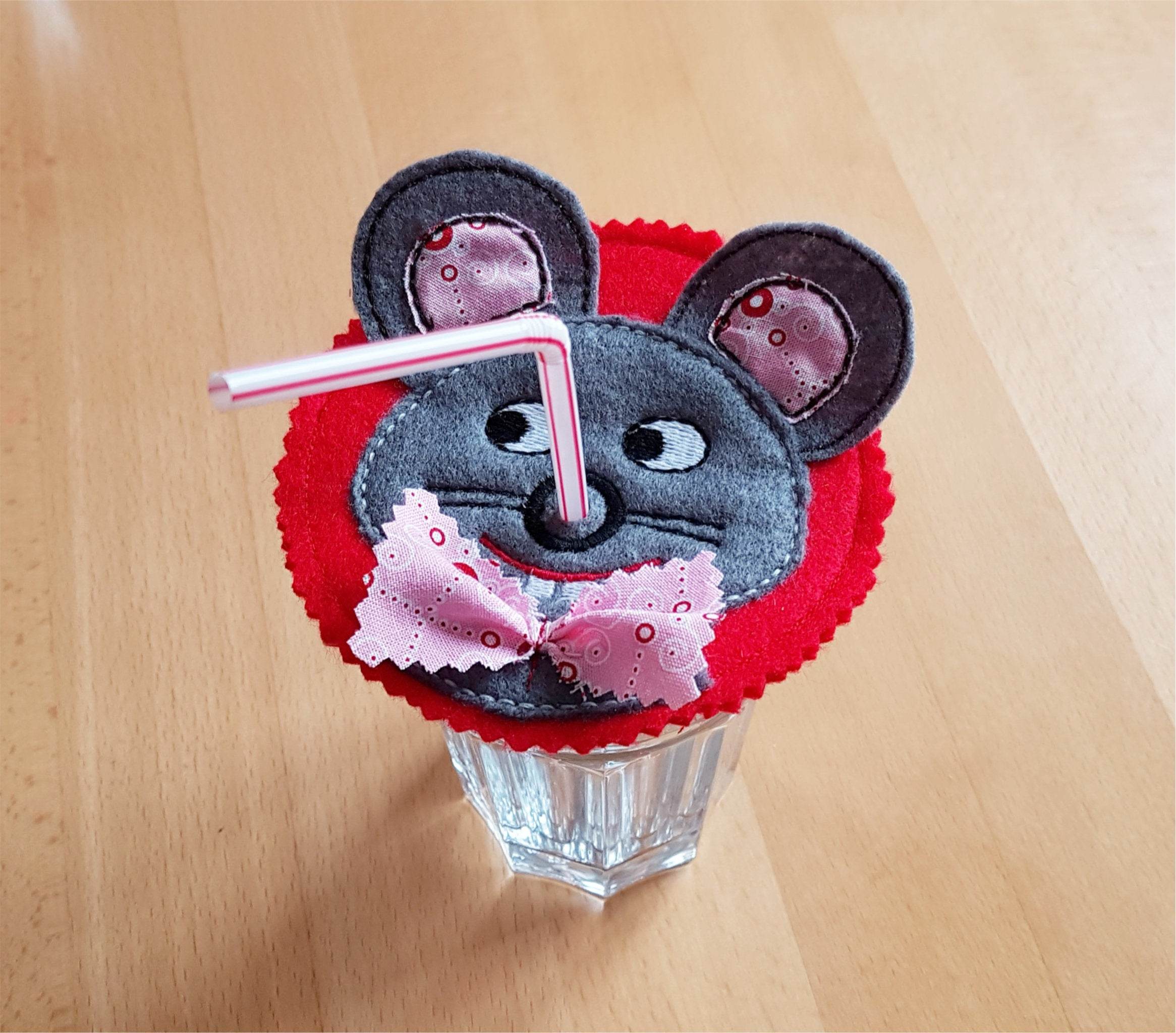 Stickdatei Aufsetzer Rahmen 10 cm x 10 cm, Glasaufsetzer, Party, Kinder, feiern - Sewando