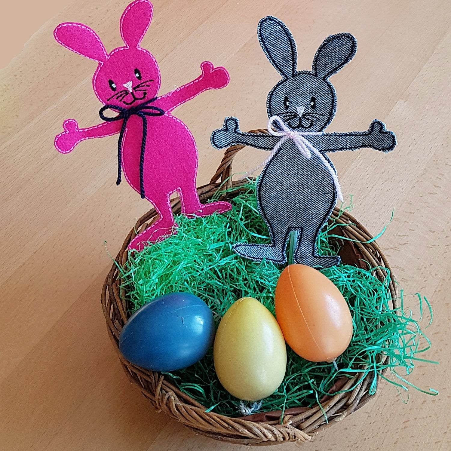 Stickdatei Hase Toni Applikation 13 cm x 18 cm - Sewando