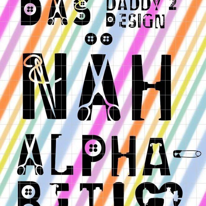 Das Näh-ALPHABET inklusive echter Schriftart und Plotter und Laser-Datei als SVG und DXF - Sewando