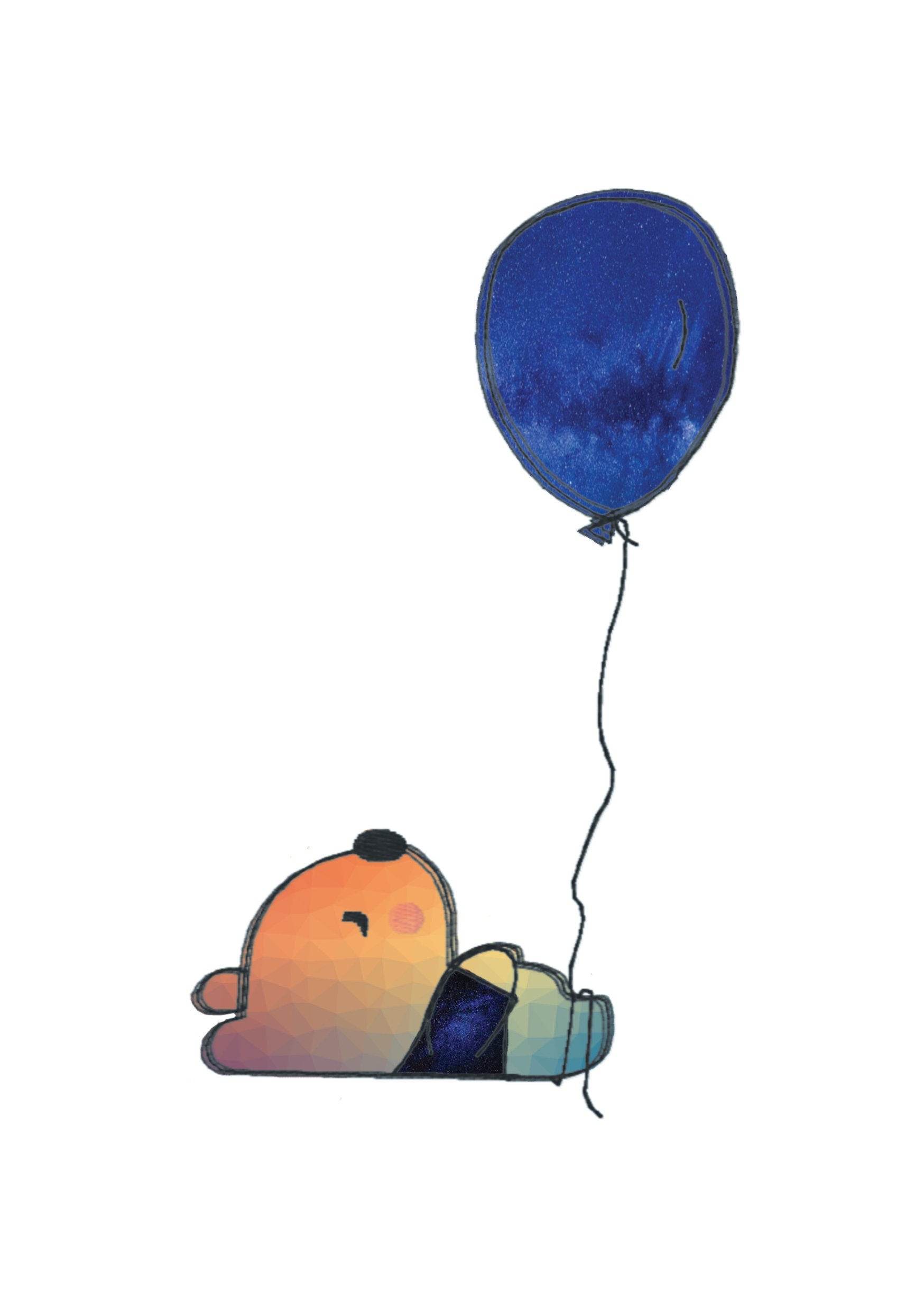 Stickdatei Bär Ballon, Doodle, Applikation, Teddy, Bär, Luftballon, Aufnäher, Kind, Baby - Sewando