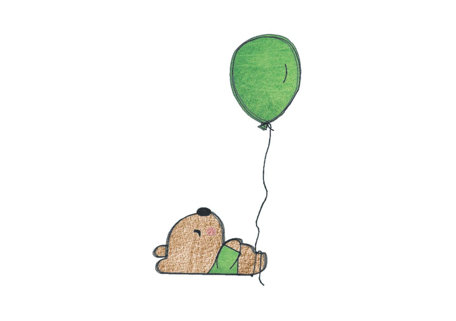 Stickdatei Bär Ballon, Doodle, Applikation, Teddy, Bär, Luftballon, Aufnäher, Kind, Baby - Sewando