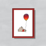Stickdatei Bär Ballon, Doodle, Applikation, Teddy, Bär, Luftballon, Aufnäher, Kind, Baby - Sewando