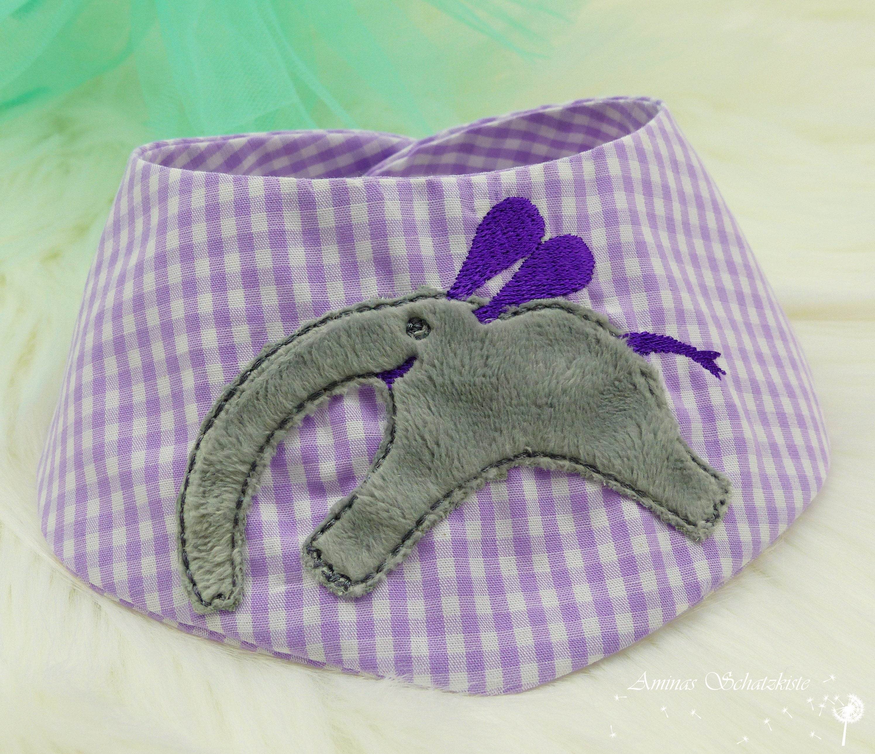 Stickdatei Halstuch YleFant Elefant Applikation ITH 18x30 - Sewando