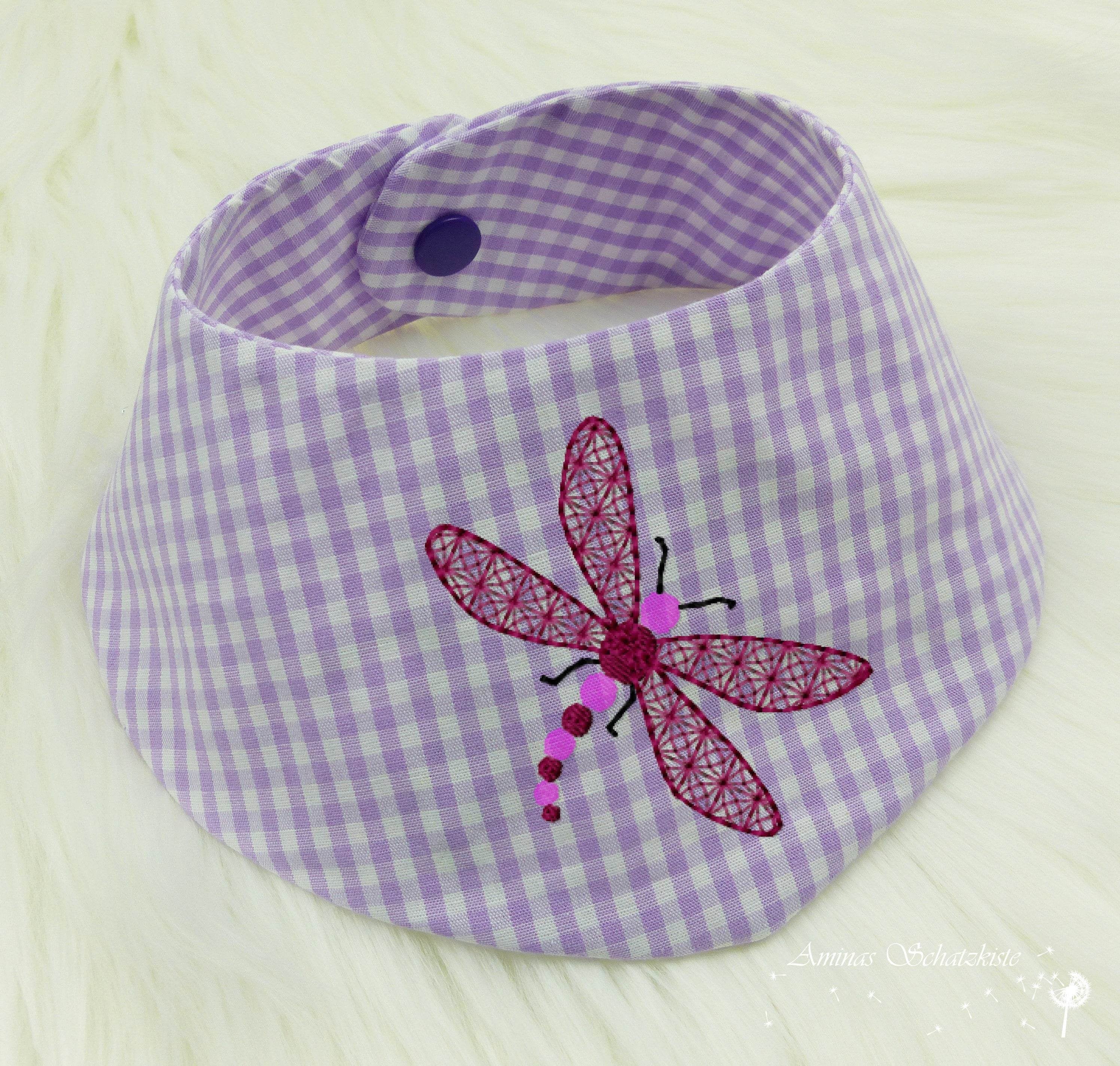 Stickdatei Halstuch Libelle Lace ITH 18x30 Baby - Sewando