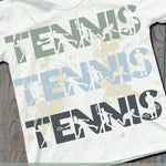 TENNIS 3 Shadows inkl. Trash und Splash Tennis Deko, als SVG DXF Plottdatei Laserdatei und png zum drucken - Sewando