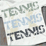 TENNIS 3 Shadows inkl. Trash und Splash Tennis Deko, als SVG DXF Plottdatei Laserdatei und png zum drucken - Sewando