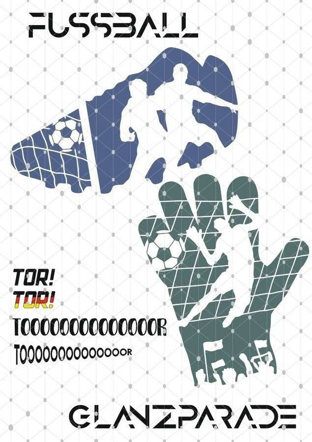 FUSSBALL Glanzparade Tor Shadow Sports Torwart Fußballschuh Plotterdatei, Laserdatei - Sewando