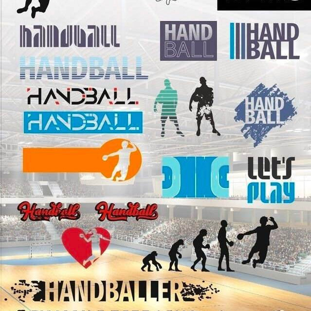 HANDBALL Mega Deko passend zum Schriftzug Shadow Sports Plotterdatei und png zum drucken - Sewando