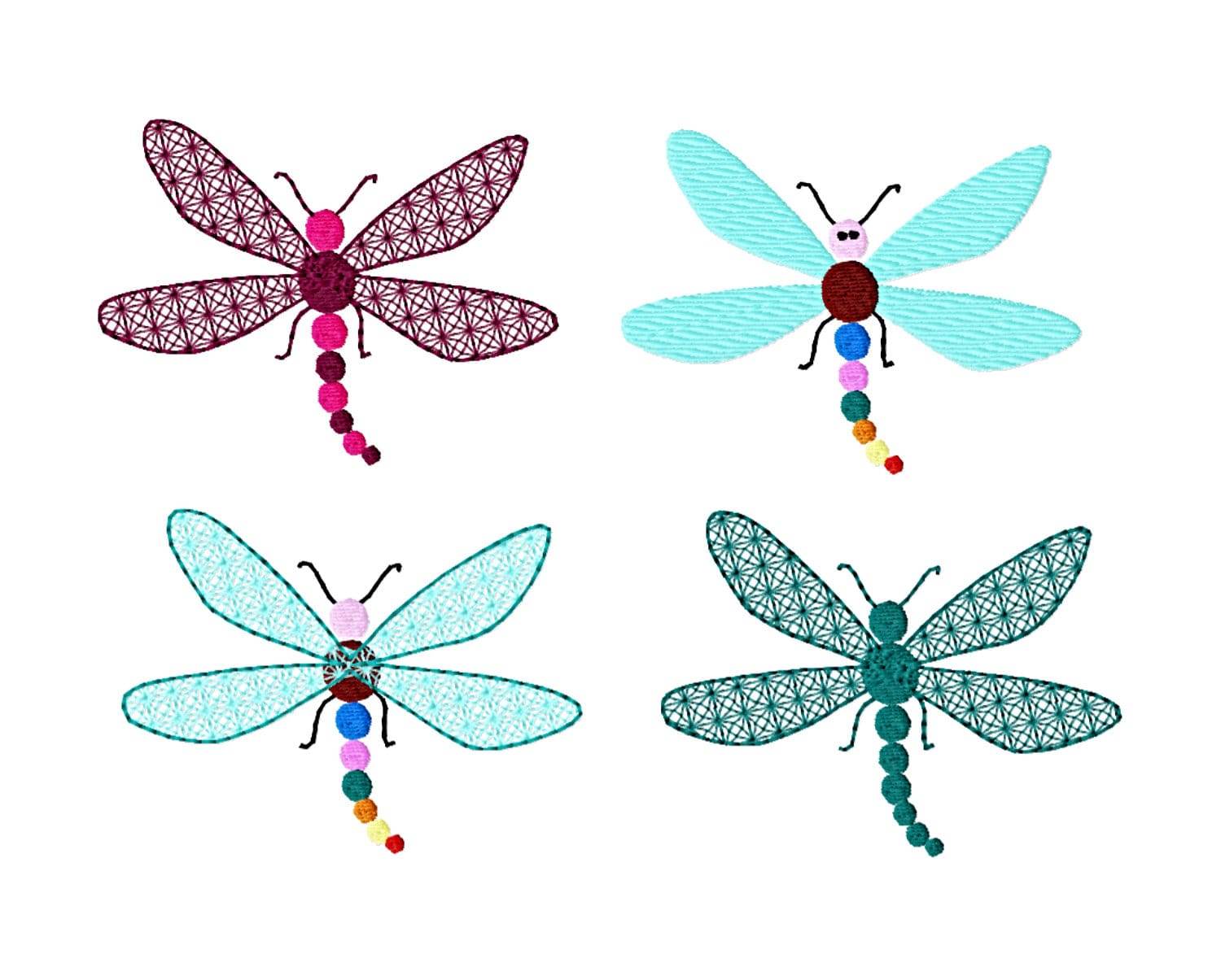 Stickdatei Libelle, Applikation, Lace - Sewando