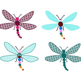 Stickdatei Libelle, Applikation, Lace - Sewando
