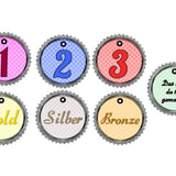 Stickdatei Medaillen - Rahmen ab 10 cm x 10 cm, Siegerehrung, Applikation, Party - Sewando