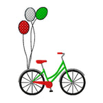 Stickdatei Fahrrad mit Ballon und solo, Doodle - Sewando