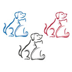 Stickdatei Hund und Katze, Stickmuster, Tier, sticken, Silhouette - Sewando