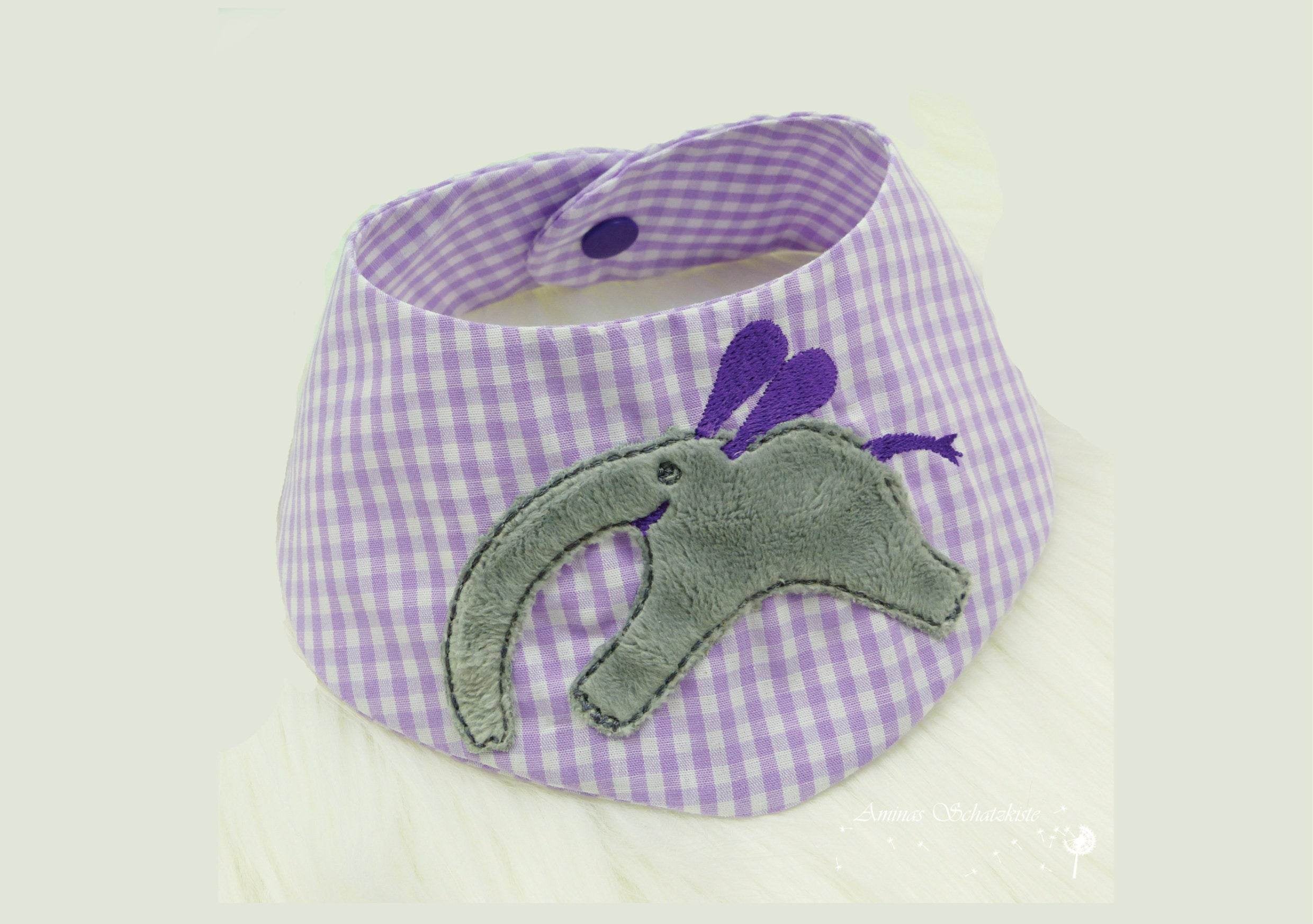 Stickdatei Halstuch YleFant Elefant Applikation ITH 18x30 - Sewando