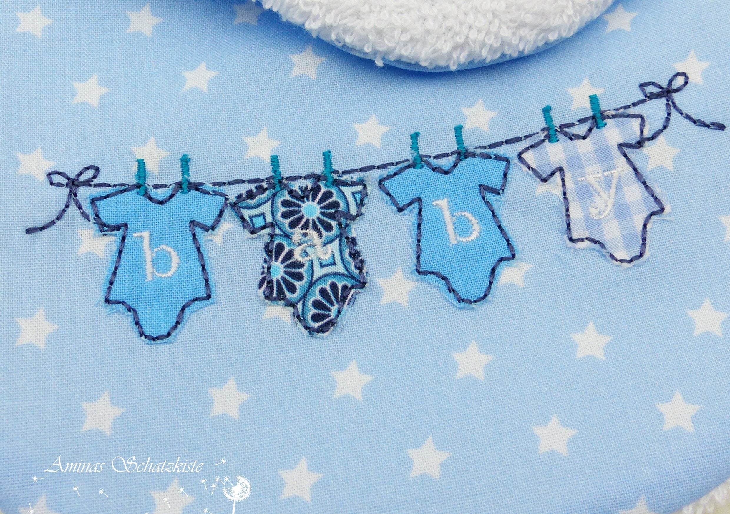 Stickdatei Babybody Wäscheleine - Sewando