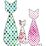 Stickdatei Katzen in vier Varianten, 10 cm x 10 cm, Redwork, Vollstick, Applikation - Sewando